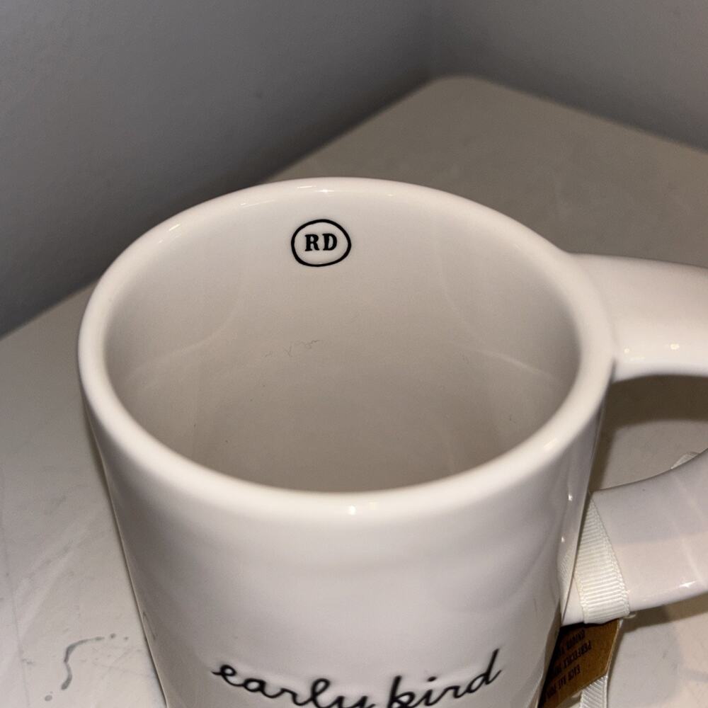 Rae Dunn Chicken "Early Bird" Tall Farmhouse Hen Coffee Mug 20oz Thick NEW - Picture 4 of 4